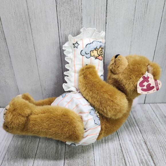 Vintage TY Attic Treasures Precious Teddy Bear Plush Beanie Baby with Tag - Picture 1 of 10